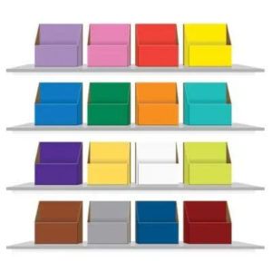 Book Band Colour-Coded Storage Boxes Lilac to Dark Red