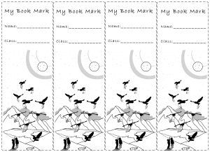 Sky at night bookmarks to colour in