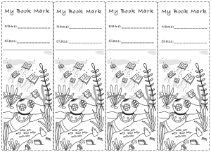 free bookmarks with underwater theme